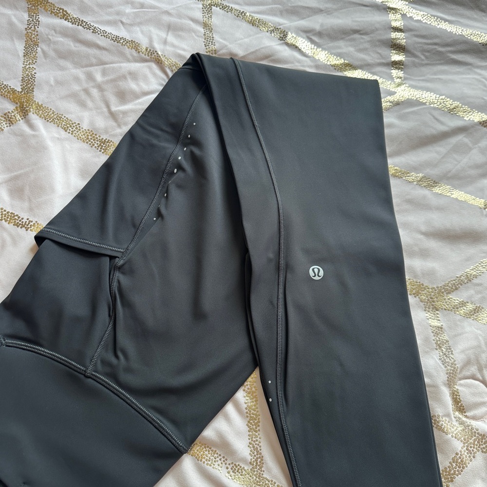 Lululemon fast & free updated Leggings with pockets graphite gray BNWOT